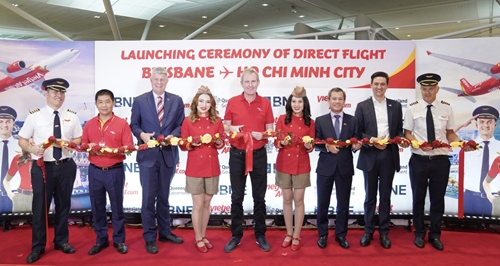 Vietjet khai trương đường bay kết nối Brisbane (Australia) và Thành phố Hồ Chí Minh